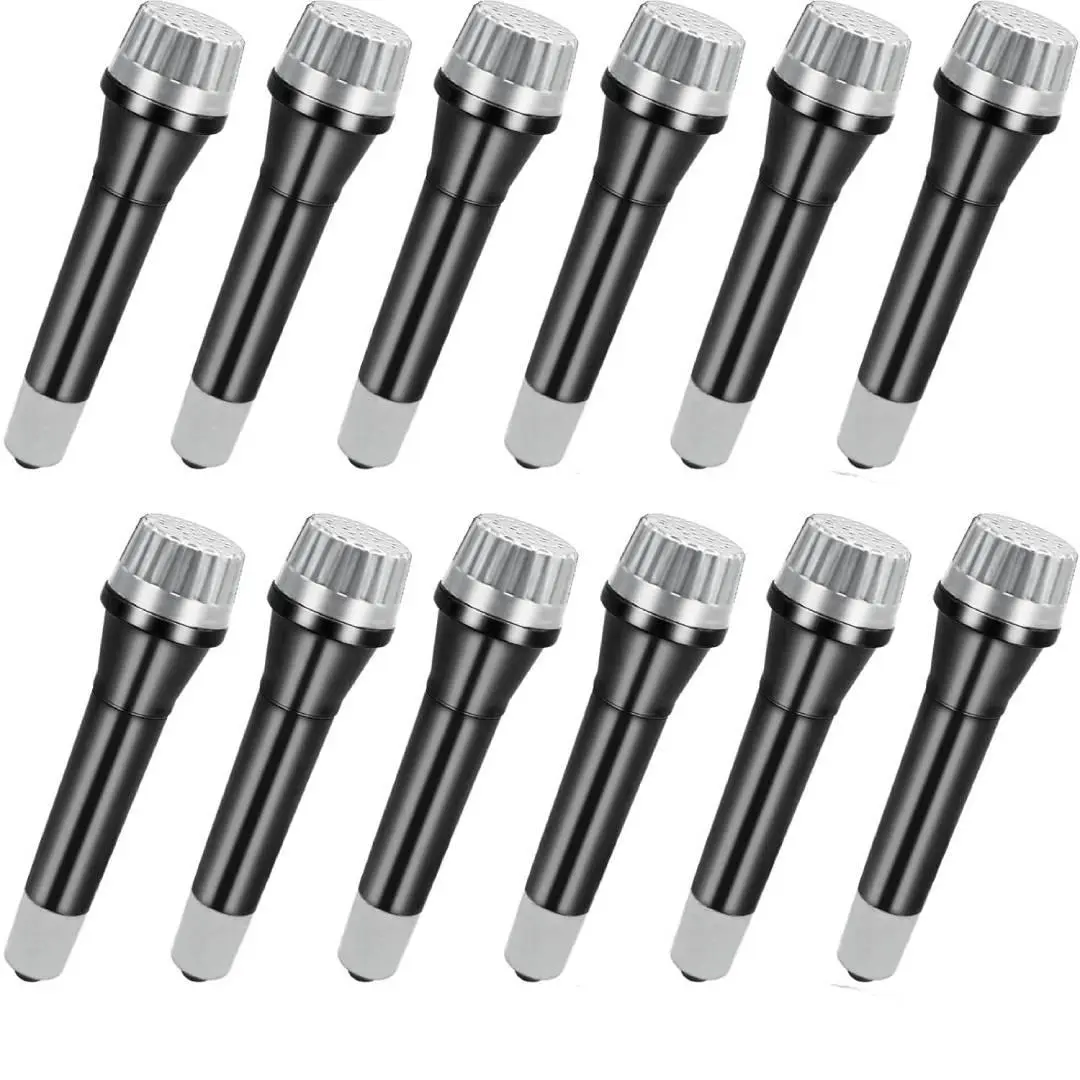 12 Pcs Small Fake Toy Microphones Set,Plastic Microphone Prop,Play Microphone for Teenager,Pretend Microphone for Karaoke Stage Costume Role Birthday Party Favors,5.7 Inches Tall - Home Improvement.