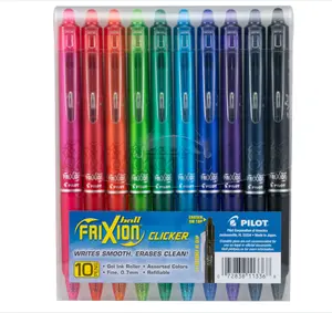 Pilot FriXion Erasable Gel Pens, Fine Point 0.7 mm Erasable Pens, Pack of 10 Assorted Colors