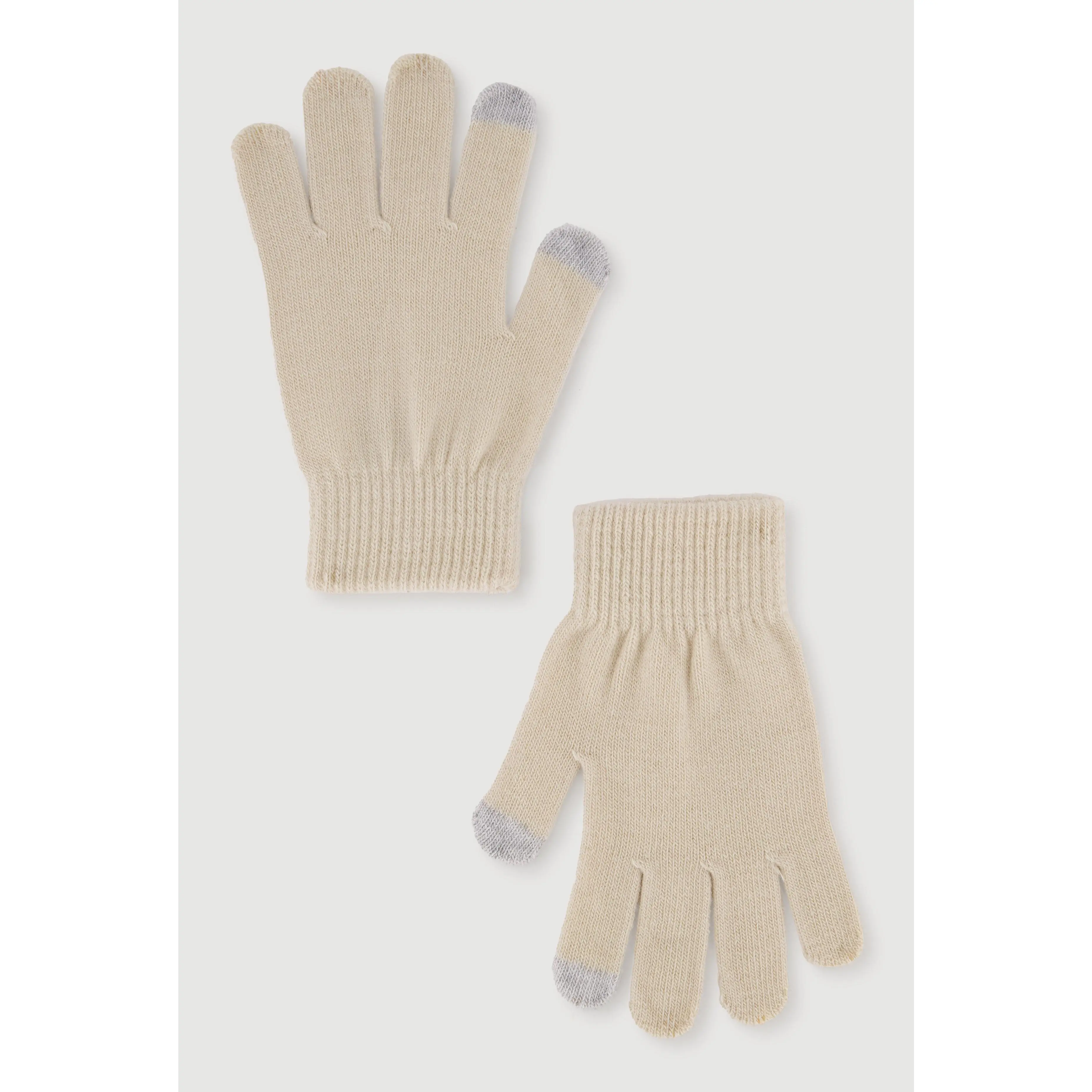Ribbed Knit Texting Gloves