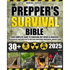 The Prepper’s Survival Bible: Your Complete Guide to Surviving Any Crises & Disasters. Bug-In & Bug-Out, Food & Water Prep, Off-Grid Living, Homesteading, Urban Survival, Bushcraft & More! Paperback – October 29, 2024