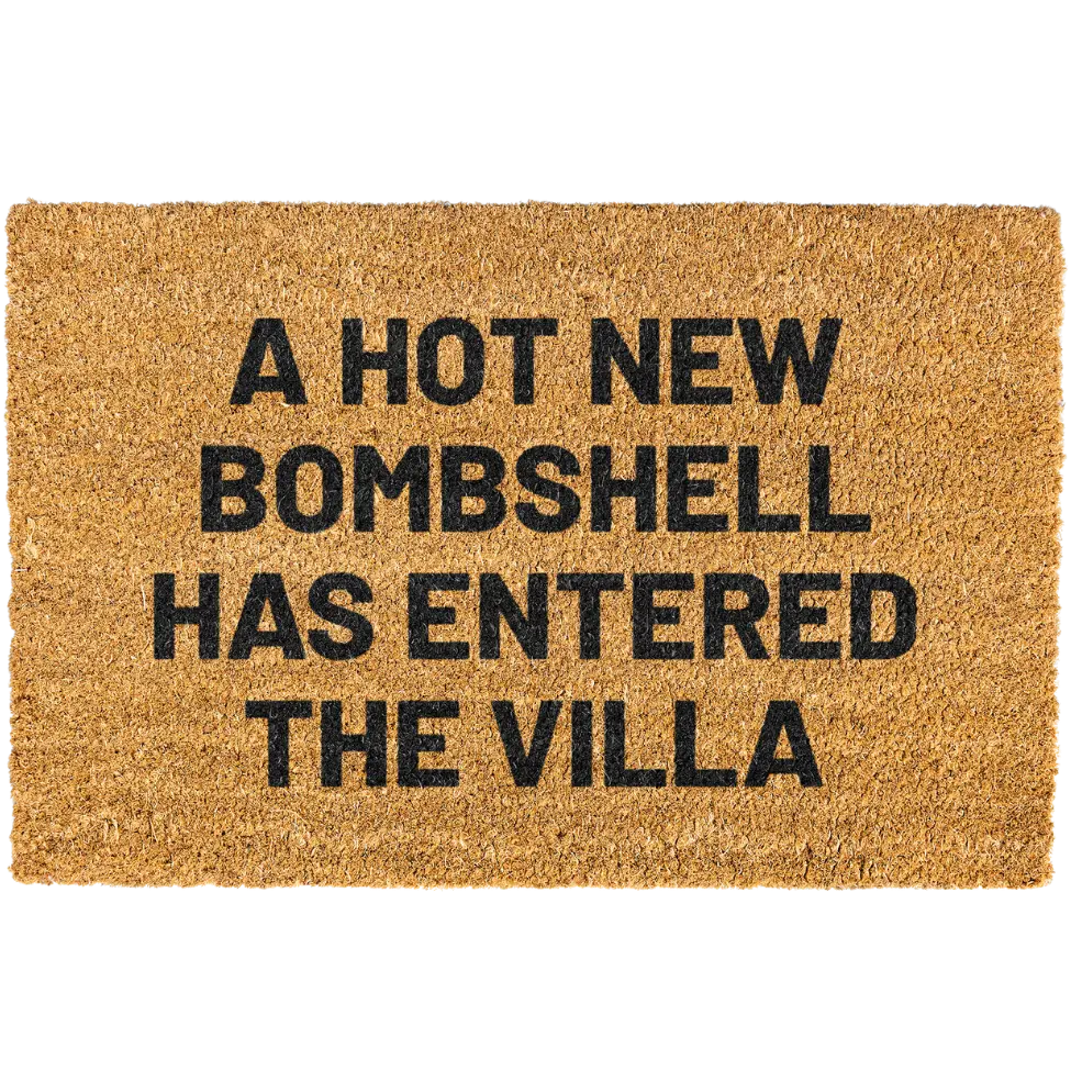 Hot New Bombshell Doormat | Funny Front Door Mat | Outdoor Coir Welcome Mat