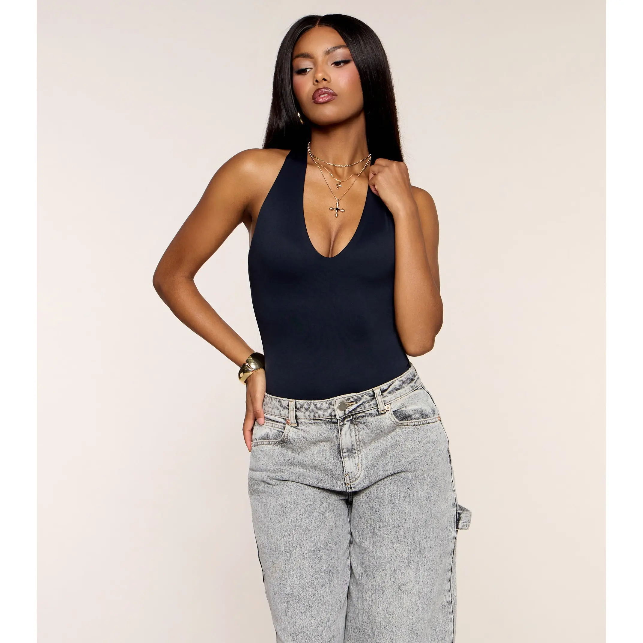 One More Look Strappy Bodysuit