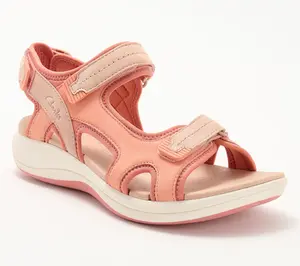 QVC Clarks Cloudsteppers Sport Sandals - Mira Free, Outdoor Sports Footwear Slide Sandals