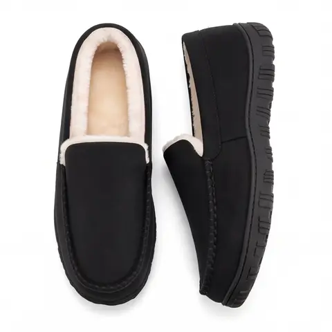 Men's Wide Width Memory Foam Round Toe Clogs - Breathable, Lightweight All-Season Casual Footwear, Indoor-Outdoor Mules, Wide Feet Shoe Solutions, Soft and Luxury Fashion Slippers, Black Christmas Gift