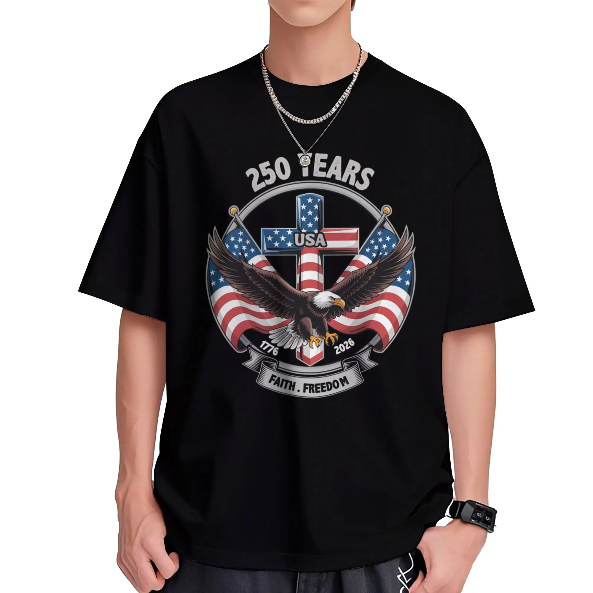 250 Years 1776-2026 Eagle Shirt | Red Blue American Flag Wing Design | Patriotic USA Streetwear #250thAnniversary #USA250 #Patriotic #Eagle #AmericanPride