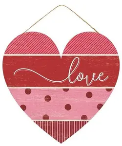 12"L X 11.5"H Pattern Heart Sign