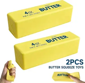 2PCS Butter Squishy Toy, Cream Stick Soft Scented Fidget Toy, Stress Relief Gift for All Ages, Summervibes Party & Birthday Present