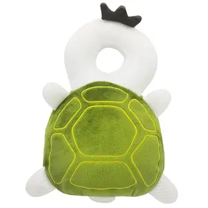 Baby Walker Head Protector Backpack - Adjustable & Soft & Comfortable, Cute Turtle Design, Premium Safety Materials, Crystal Velvet & PP Cotton, Weight 0.4lbs, Size 33x19cm