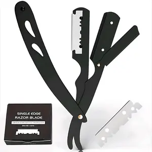 Professional Straight Edge Razor for Men – Close Shave Shavette for Beard Shaping & Barber-Style Grooming