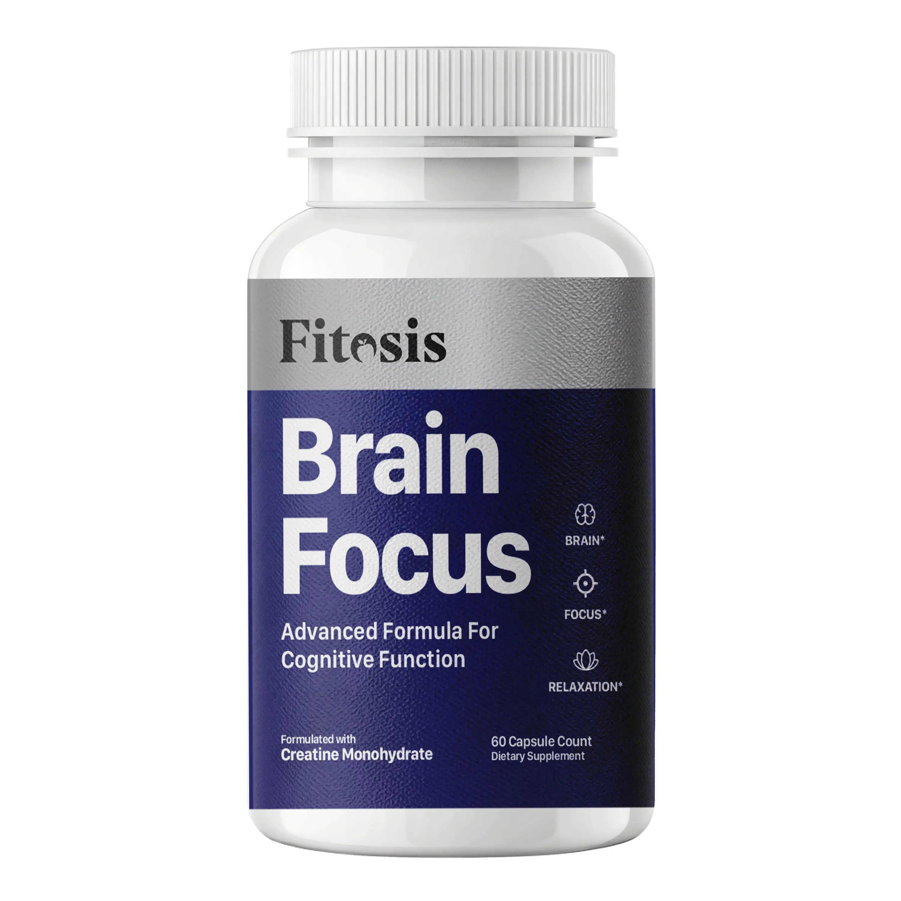 Fitosis Brain Focus Supplement | Cognitive Support with Creatine & Botanicals | 60 Capsules