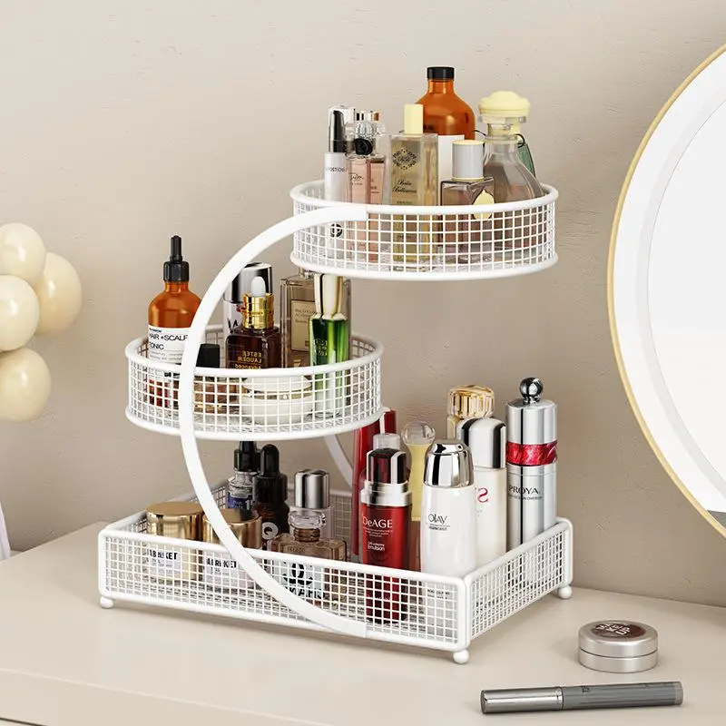 Makeup Storage Rack, 2-layer Makeup Organizer, Beauty Organizer, cosmetic organiser, cosmetic organizers, Cosmetics Organizer Storage, Desktop Cosmetic Storage Rack, Space Saving Makeup Organizer for Bedroom Bathroom, Boxes