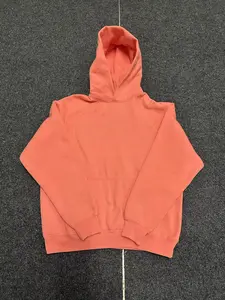 2022 Style Coral Color Oversized Pullover Hoodie Women Men Streetwear Cozy Streetwear Unisex CroppedFit Sweatshirts Casual Soft Long Sleeve Outfit