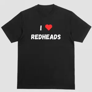 I Love Redheads Short Sleeve Shirt – Funny Graphic Tee For Redhead Lovers