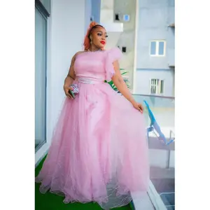 One Shoulder A-Line Tulle Gown White Civil Wedding Dress for Curvy Figures, Perfect for Special Occasions, Bridal Dinner, Photoshoots, and Gala Events