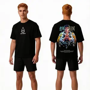 Gyomei Himejima Stone Hashira T-Shirt - Demon Slayer Graphic Tee - Dark Anime Gothic Streetwear - Harajuku Style Manga Top for Men & Women - Premium Character Apparel