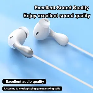 1pcs Semi-In-Ear Wired Earphones with Microphone, High-Quality Sound, Gift for Friends, HD Calls, HiFi Bass, Sports, Stylish Design