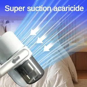 Powerful Suction USB Fast Charging Wireless Handheld Purple Light UV Disinfection Mite Remover, Strong Suction And Portable, Washable Dust Collection Bin, Vibration And Tapping For Deep Mite Removal And Dust Removal, Long Battery Life, Durable Vacuum