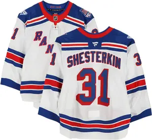 Igor Shesterkin New York Rangers Game-Used #31 White Jersey vs. Buffalo Sabres on October 9, 2024 - Fanatics Authentic Certified