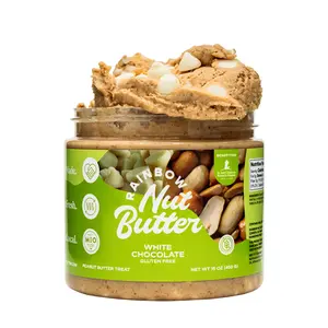 WHITE CHOCOLATE SPREAD Peanut Butter Nut Butter Spread with Chocolate Chips Snack Dessert Rainbow Nut Butter  Creamy Sweet Dip