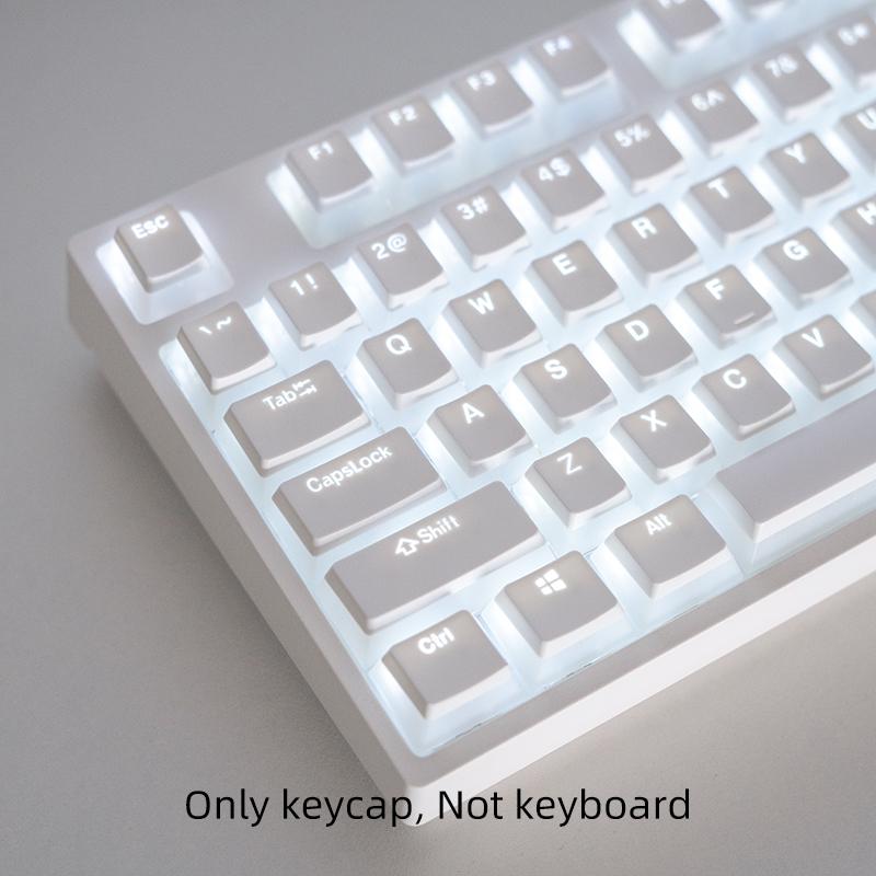 Pbt Keycap Dual Color Pudding Design, Oem Height Transparent Keycaps, Compatible with 6.25u Spacebar 61/87/98/100/104 Keys (non-Keyboard)