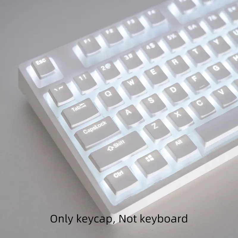 Pbt Keycap Dual Color Pudding Design, Oem Height Transparent Keycaps, Compatible with 6.25u Spacebar 61/87/98/100/104 Keys (non-Keyboard)