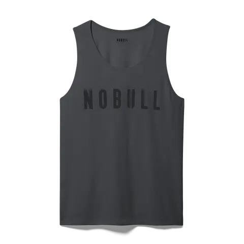 NOBULL Men's  Tank in Charcoal Heather Sleeveless Tank Tops Fabric