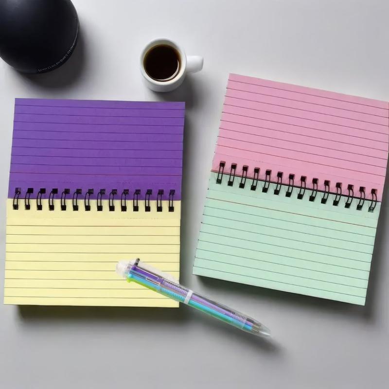 Aesthetically Stunning Small Colorful Spiral Notebook Must Have Portable for Students in Vibrant Pastel Shades