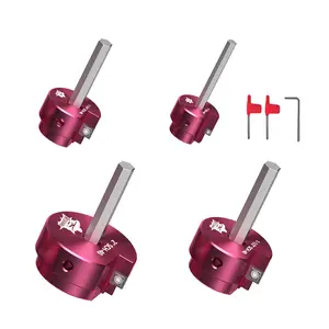 PVC Pipe Reamer Kit 4 Pcs with 1 , 1-1/4 , 1-1/2 , 2 inch, PVC Fitting Saver Pipe Fitting Reamer for Standard 1/2" Drills for SCH40 Tool Cutting Blades pvc pipe reamer pvc pipe reamer kit Pipe Cutter Construction Tools