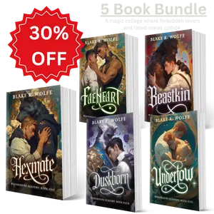 Widdershins Academy Bundle 1-5 - Signed Paperbacks - Paranormal MM Romance
