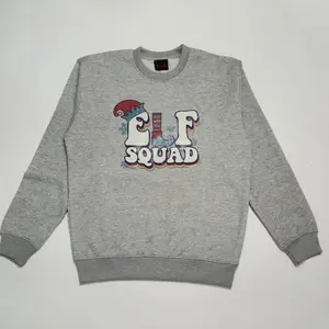 Gray Elf Squad Crewneck Sweatshirt Unisex for Men and Women Christmas Sweater Festive Tops Pullover Long Sleeve Round Neck Menswear Hoodie