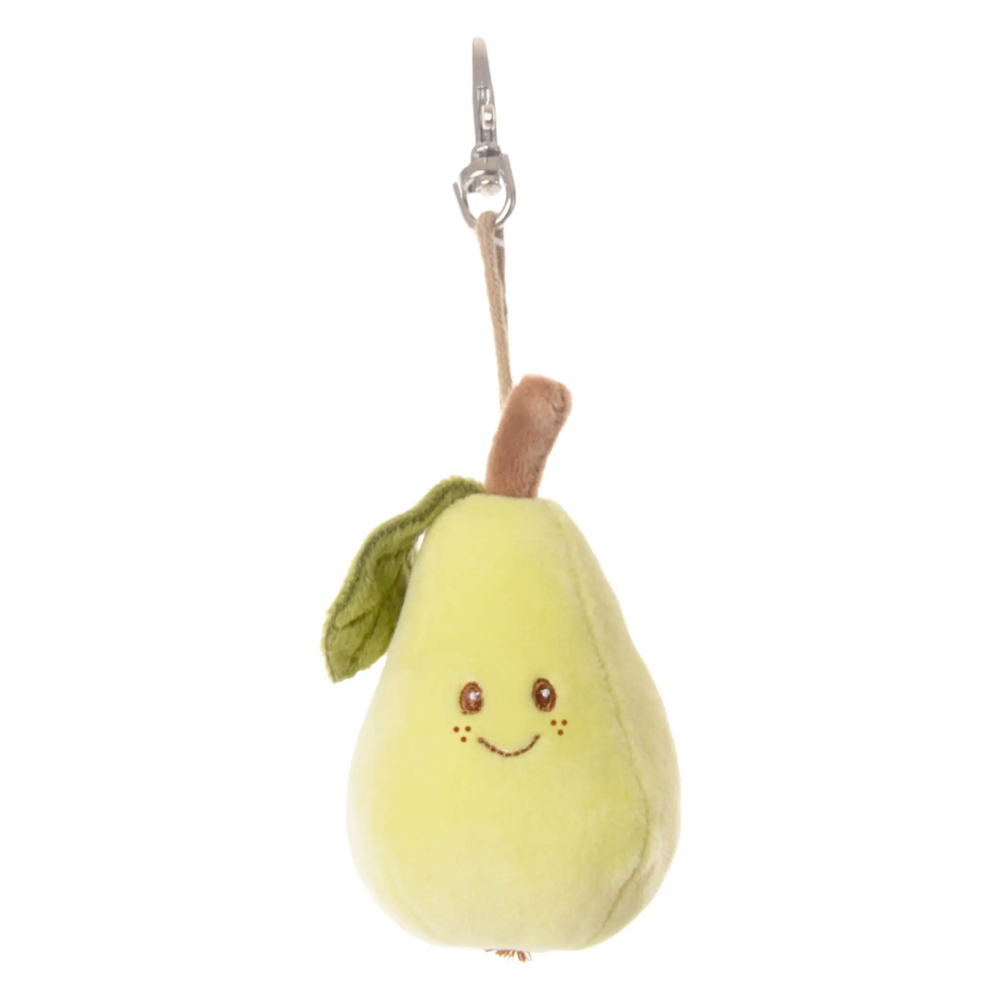 Bukowski Bears Pear 2 Inch Soft Plush Green Fruit Keychain for Bags Backpacks and Keys