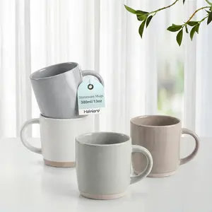 13OZ Coffee Mugs Set of 4, Stoneware Coffee Cups, Ceramic Latte Mug for Man, Woman, Dad, Mom, Modern Tea Mugs for Latte/Cappuccino/Cocoa/Milk, Dishwasher& Microwave Safe, Speckled Multicolor
