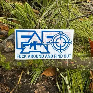 FAFO Decal Fuck Around and Find Out Decal Waterproof Permanent Vinyl Various Sizes & Colors for Smooth Surfaces