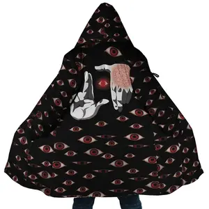 Alucard Eyes Cloak Coat, Anime Hellsing Men's Women's Hooded Coat, Fleece Jackets Coats, Gift For Men And Women
