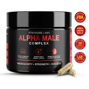 Alpha Male Complex – Clinically Dosed High Potency Men's Health Supplement | Tongkat Ali, Shilajit, Turkesterone & More