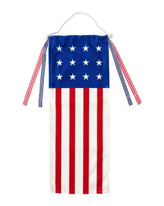 USA Flag Canvas Hanging Banner
