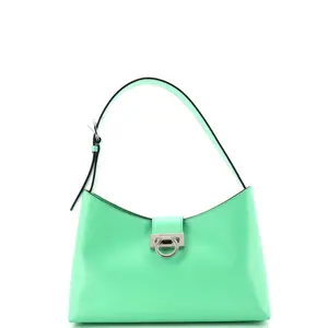 Pre-owned SALVATORE FERRAGAMO Leather Shoulder Bags Trifolio Shoulder Bag East West by Rebag