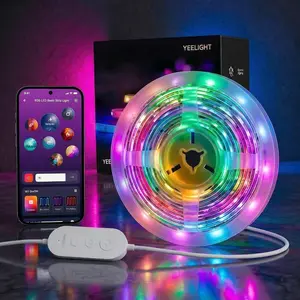 YEELIGHT LED Strip Lights, 40FT Smart Light Strips with 216 LEDs and Music Sync, RGB Color Changing Lights with Bluetooth Connected and APP Control, Led Lights for Bedroom, Living Room, Home Decor