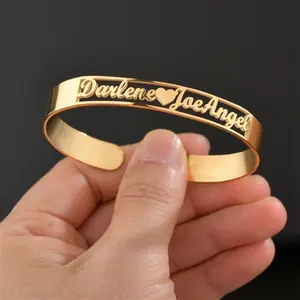 Customized Name Stainless Steel Bracelet, Personalized Custom Bangles for Jewelry Enthusiasts