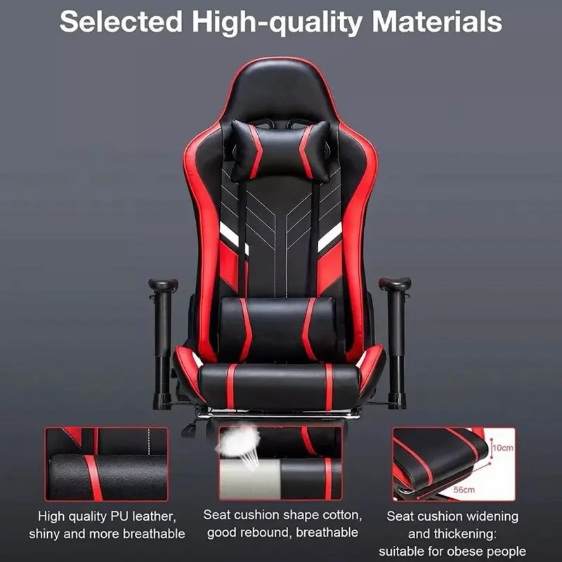 GC-RC03 Massage Gaming Chair 7-Point Adjustable Seat Height Ergonomic Office Chair