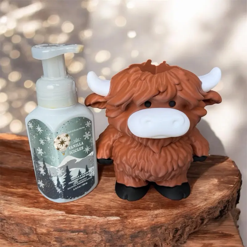 3d print highland cow Bath and Body Work Hand Soap Holder