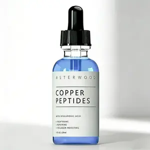 GHK-Cu Peptides Serum, Copper Peptides Serum for Face - Tightening, Repairing, Collagen Boosting - with Hyaluronic Acid - Fragrance-Free