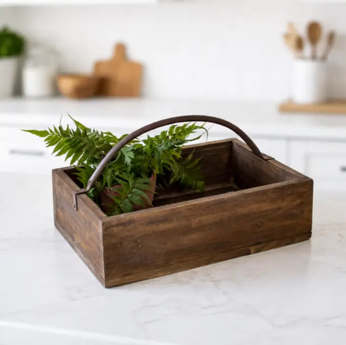 Natural Wood Basket Natural Wood Basket