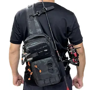 Outdoor Tactical Chest Bag, Tactical Crossbody Bag, Multifunctional Durable Large Capacity Sports Backpack, Shoulder Bag for Hiking Cycling, Sports & Outdoor Accessories