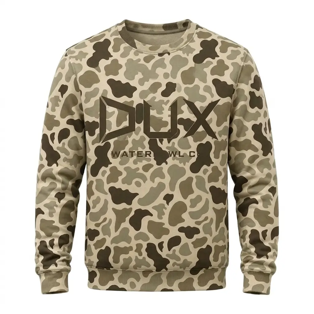 DUX Camo Midweight Camo Sweatshirt For Men Women, Hunting Shirt, Camo Shirt, Camo Sweatshirt, Casual Streetwear, Gift For Men