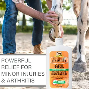 Veterinary Liniment Topical Analgesic Sore Muscle and Arthritis Pain Relief Warming Liniment Rub, 12 Ounce Gel