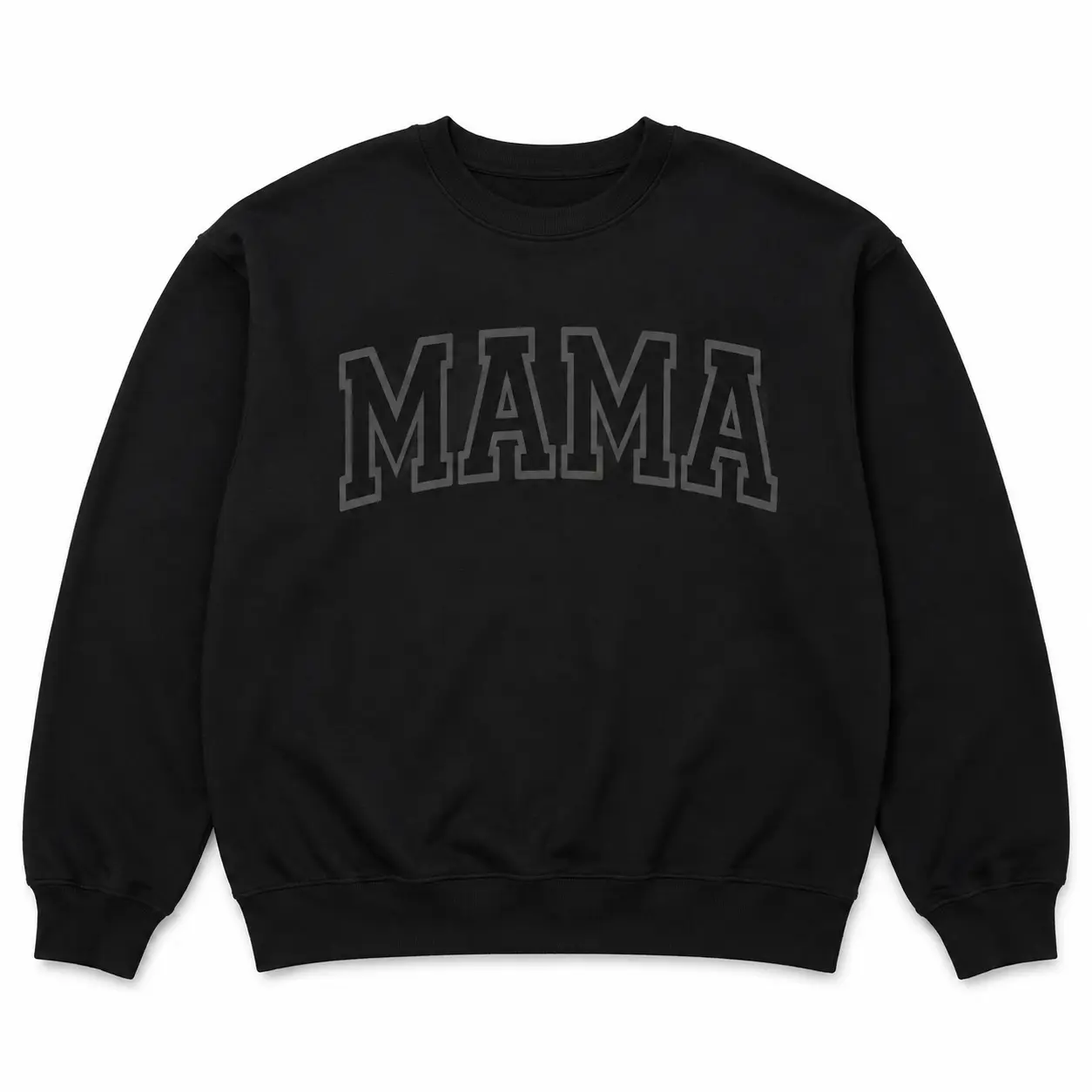 Mama Black Gildan Brand Sweatshirt & Tshirt Puff Vinyl Casual Comfortable Long Sleeve Crewneck Women's Day Outfit Style Hoodie Womenswear Overall
