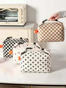 Adorable Floral Tote Lunch Bag, Portable Thermal Insulated Box, Thickened Aluminum Foil Bento Case, Cute Style, All Seasons Use