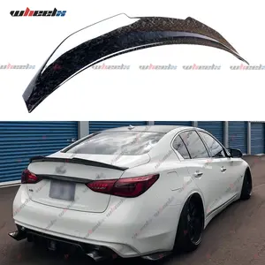 2014-2024 Infiniti Q50 – PSM Style Forged Carbon Fiber Duck Lip Trunk Spoiler | High-Rise Lip Wing | All Trims Fit | Bolt-On Install fathersdaygift