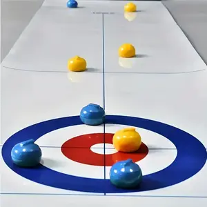 Tabletop Curling Game for Family Fun 🥌👨👩👧👦 - Party Table Game, Party Board Game, 8 Gliding Stones, Suitable for Kids & Adults, Black Friday Deal: Ideal Christmas/Halloween/Thanksgiving Gift 🎁
